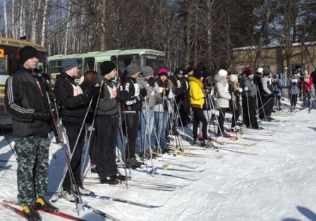 соревнования по лыжным гонкам в Донском Тульской